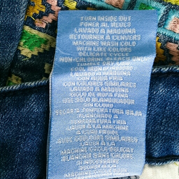 NWT Hydraulic distressed denim Aztec skirt - Picture 6 of 6